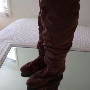 Charlotte Russe Light Brown High Knee Boots S8